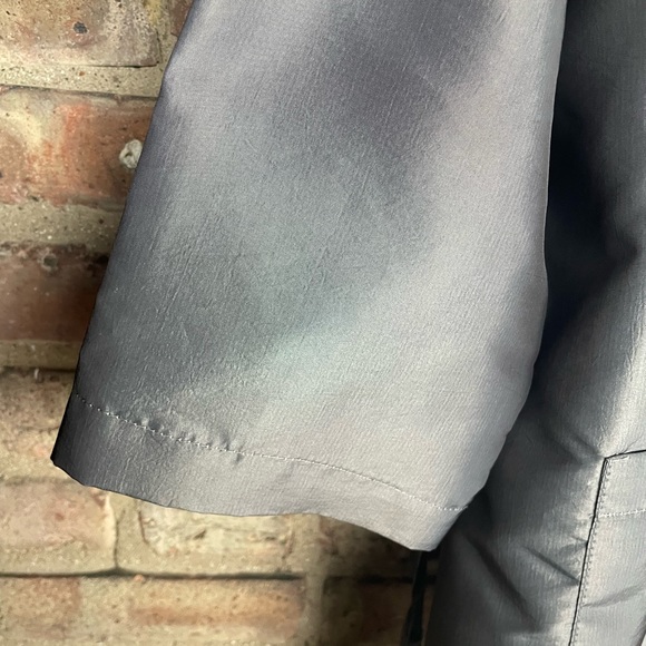 Vintage Diane Von Furstenberg DVF Concepts Steel Gray Iridescent Overcoat🖤 - Picture 5 of 11